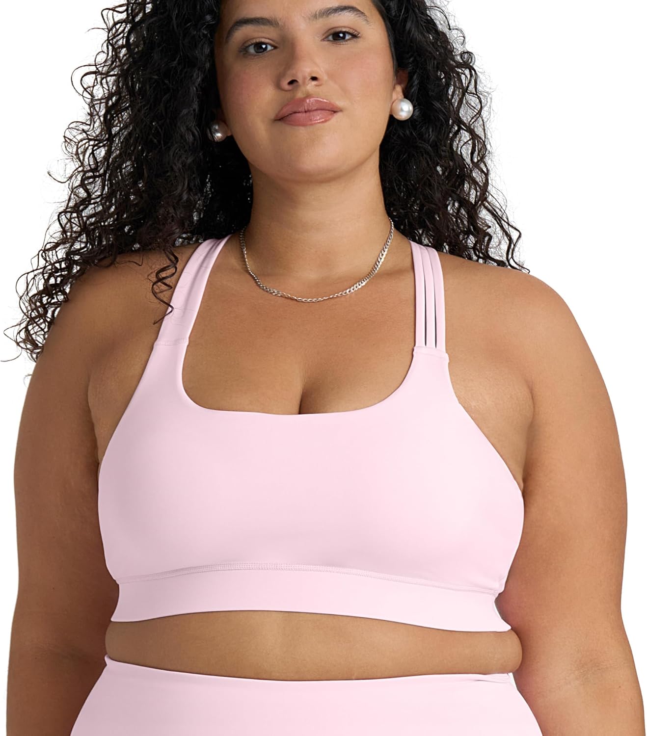 POPSUGAR PS Strappy Sports Bra for Women, Criss-Cross Back Padded Yoga Bra Workout Tops - Medium Support & Removable Cups - Image 2