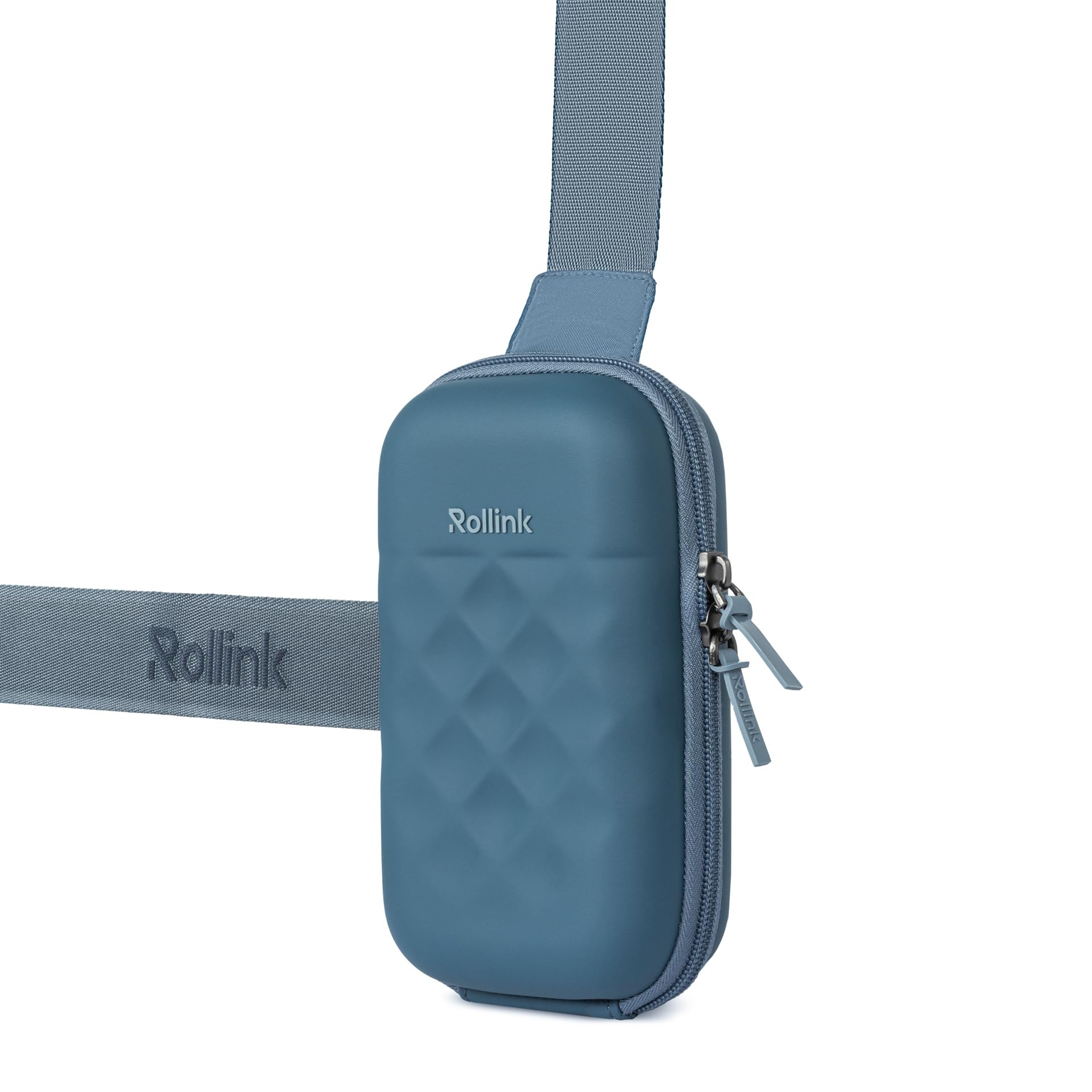 ROLLINK Mini Bag Go - Marsupio a tracolla da uomo, resistente, con guscio rigido, antifurto, resistente a tagli e tagli, impermeabile