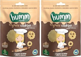 Humm Organic Vegan Cookies with Tahini and Molasses 55 Gr 2 pack