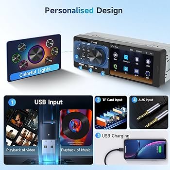 Amazon.co.jp: Hodozzy 1DIN カーステレオ Bluetooth対応 CarPlay