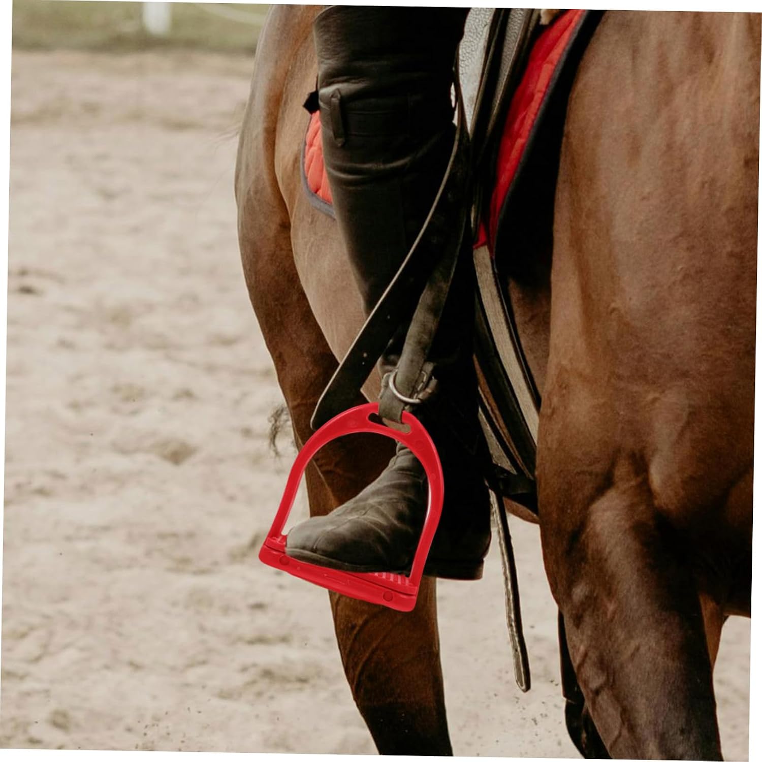 1 Pair High Strength Pom Saddle Stirrups for English Riding Stylish Ergonomic Design Easy Installation Durable Accessory for Equestrian Tack for Safety Comfort