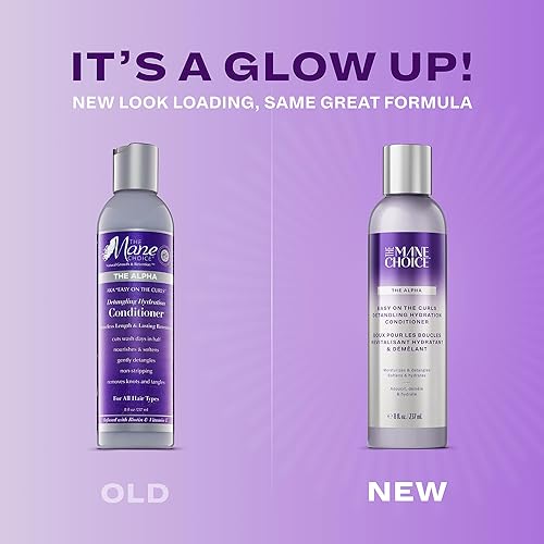 Miniatura 9 de The Mane Choice The Alpha Easy On The Curls - Acondicionador de hidratación para cabello rizado, acondicionador desenredante nutritivo enriquecido