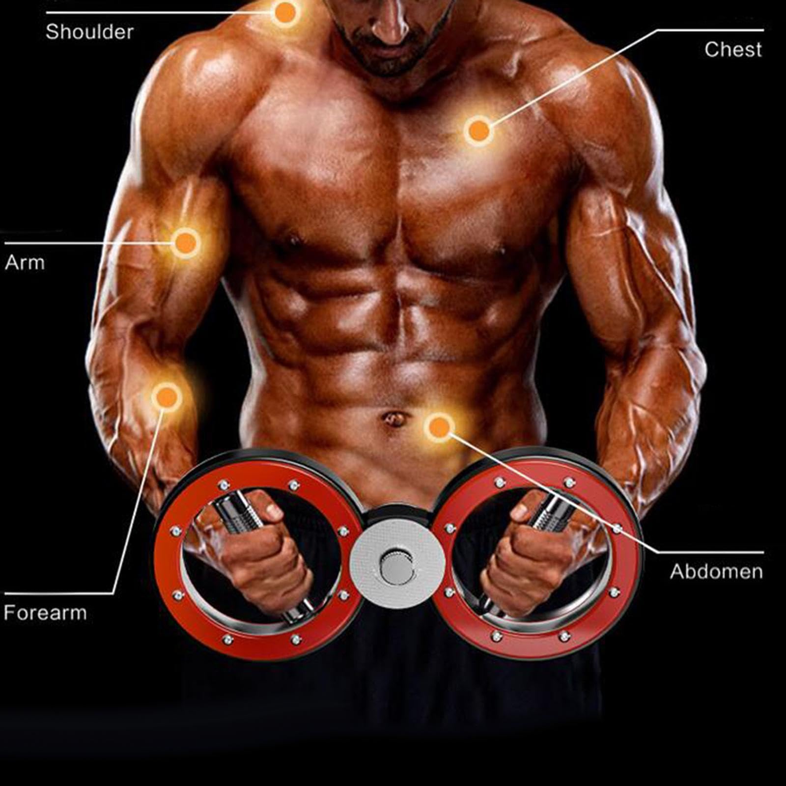 Ejercitador de brazos con rotación de 360 grados, equipo de resistencia ajustable para fortalecer la parte del cuerpo, ejercitador de manos y
