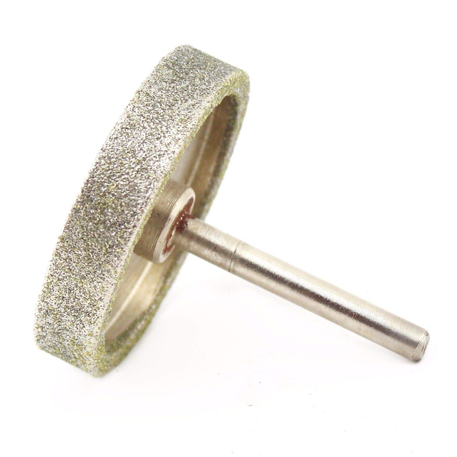 Muela de rectificado cilíndrica con puntas montadas 60 mm y 2-3/8" recubierta diamante wanglan(150 Medium)