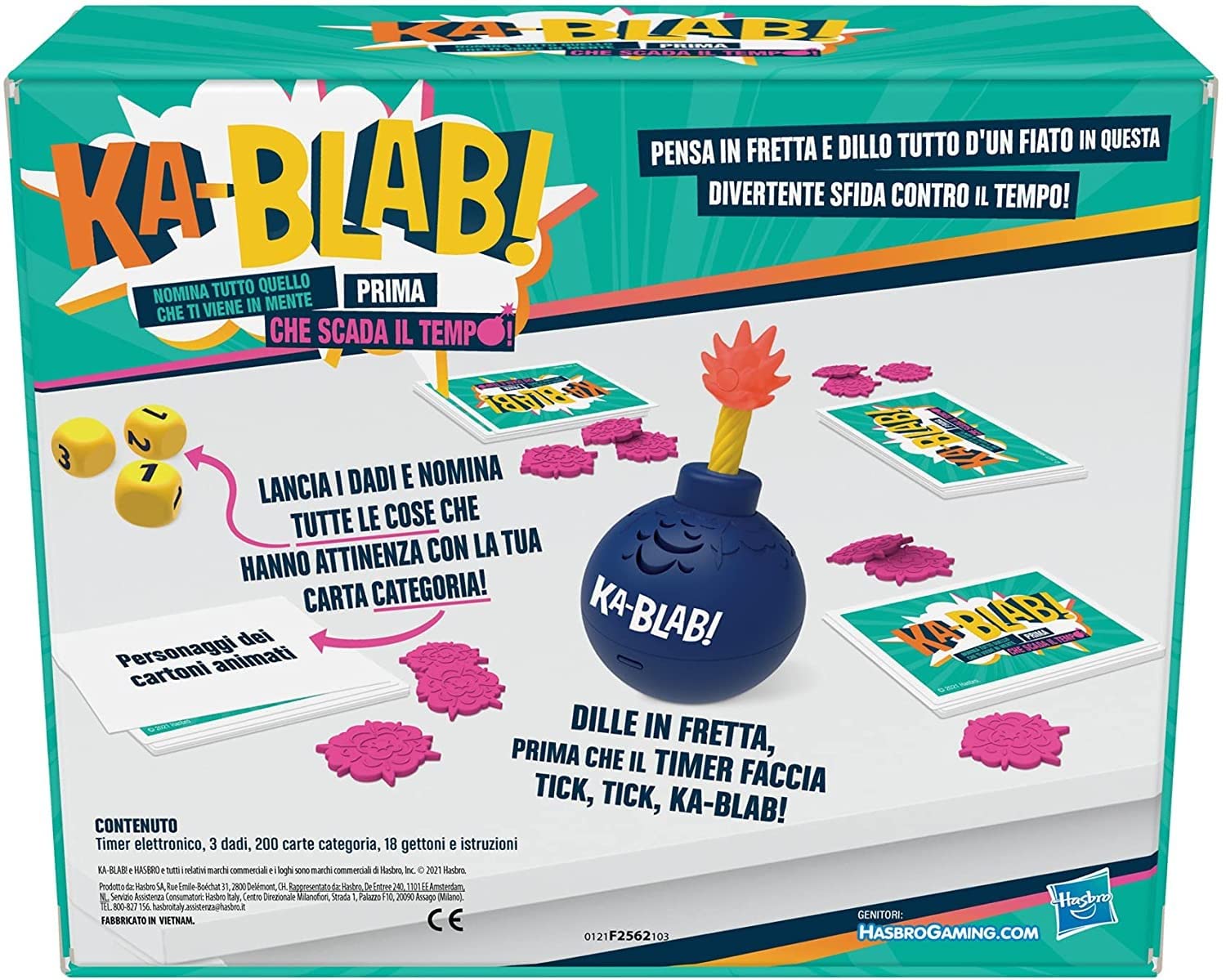 Hasbro Gaming Ka Blab Gioco Di Società Per Famiglie E Bambini, ‎Multicolore, for ages 10+