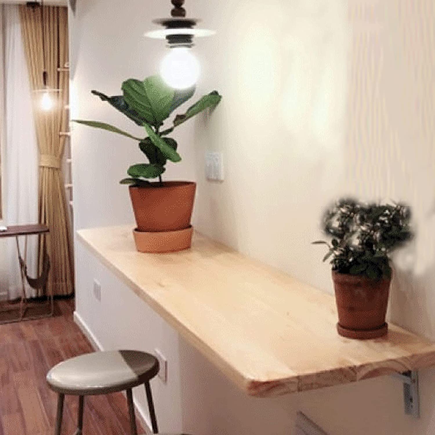 Table murale pliante en bois de pin 60x40 cm pour cuisine