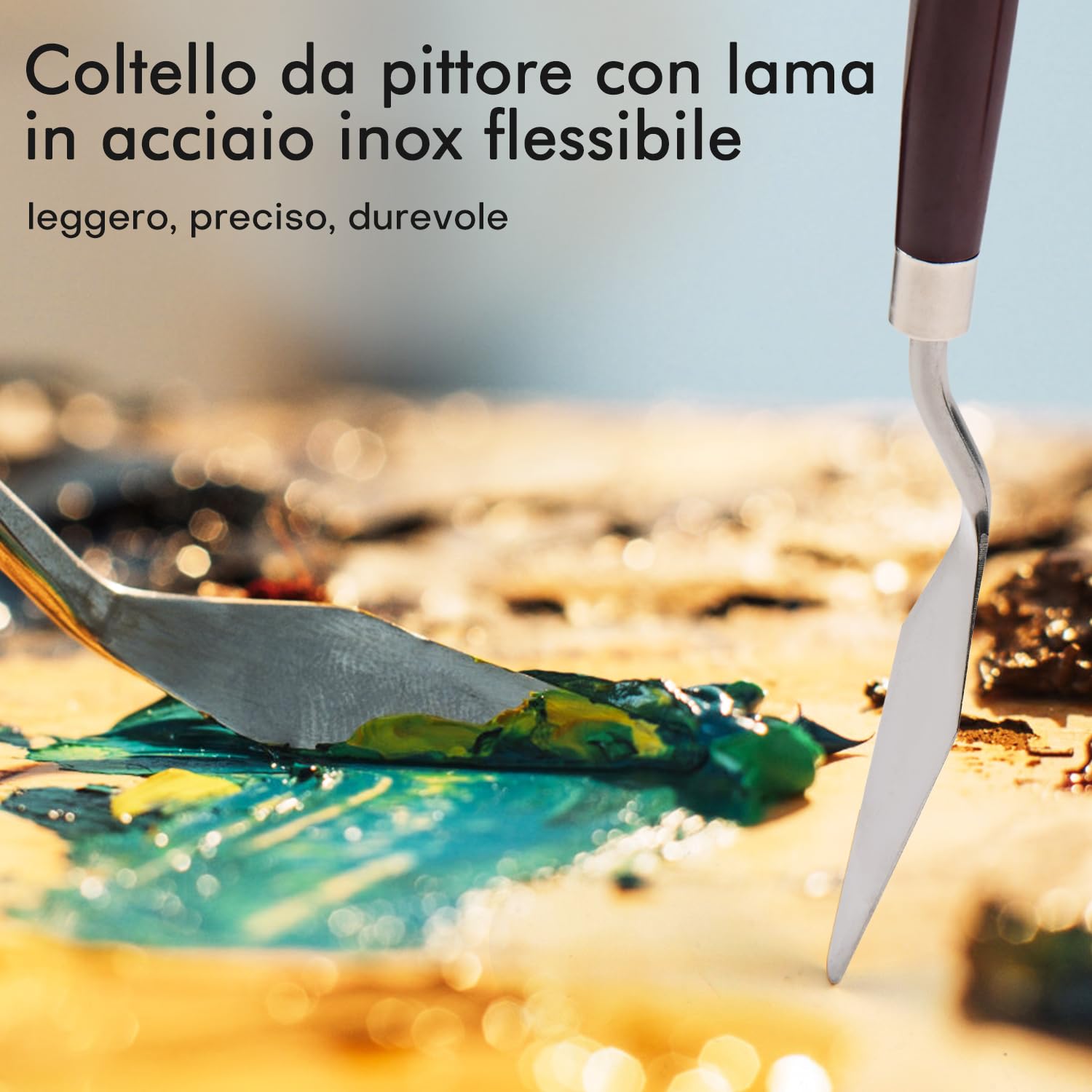 Set Pennelli Pittura Acrilica - 25 Pennelli Professionali Sintetici per Pittura Acrilico, Ad Olio, a Guazzo con borsa di tela e spatole per pittura | Pennello per Dipingere, Pennelli Pittura Olio