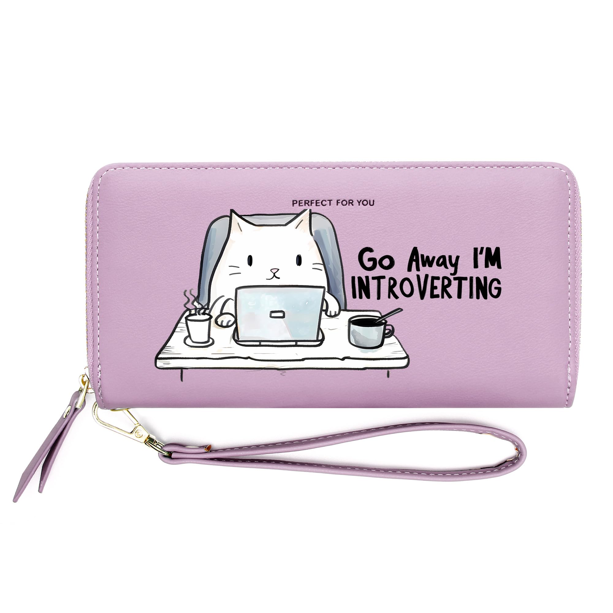 InsWork Customized Cat Wallets for Women,Teacher's Day Gift Thanksgiving Gift for Teachers from Students,Birthday Gift, Holiday Gift for Family and Friend 1306h