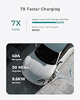 Vista 2 de EG evgoer Cargador EV de nivel 2, estación de carga EV portátil de 40A 240V para el hogar, cargador de vehículo eléctrico con corriente ajustable