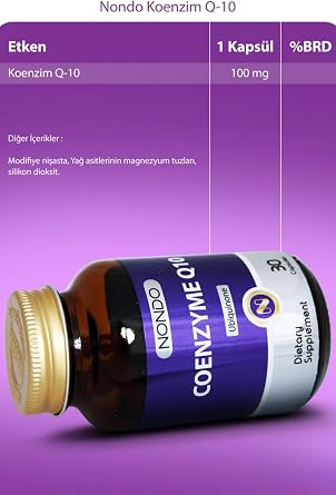 Nondo Coenzym Koenzim Q10 30 Kapsül (Koenzim Mangezyum Ubikinon)