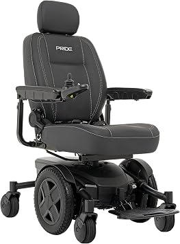 Pride Jazzy EVO 613 Li Power Chair - Electric Wheelchair Scooter for Adults, Lithium Battery, 300 Lbs Weight Capacity, Black, 18" x18-20 Seat Size