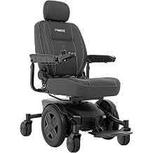 Pride Jazzy EVO 613 Power Chair - سكوتر كهربائي للكراسي المتحركة للبالغين ، بطارية U-1 ، سعة وزن 300 رطل ، أسود ، 20 &times; 18-20 حجم المقعد