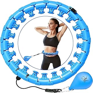 Home Re 24 Knots Adjustable fitness Hula Hoop - Fitness Weighted Massage Hula Hoop Weight Loss Hoops - Detachable Knots Adjustable Weight
