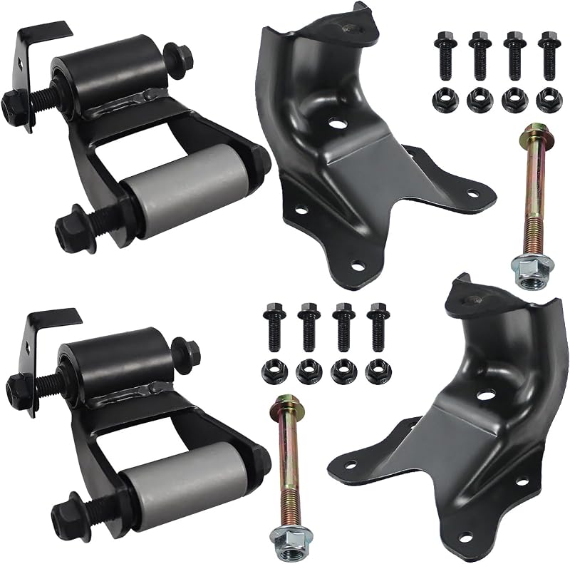 Kit de suportes e jumelos da mola traseira BST BSSP para Ford Excursion, F-250, F-350, F-450 e F-550 Super Duty – Conjunto com 4 peças