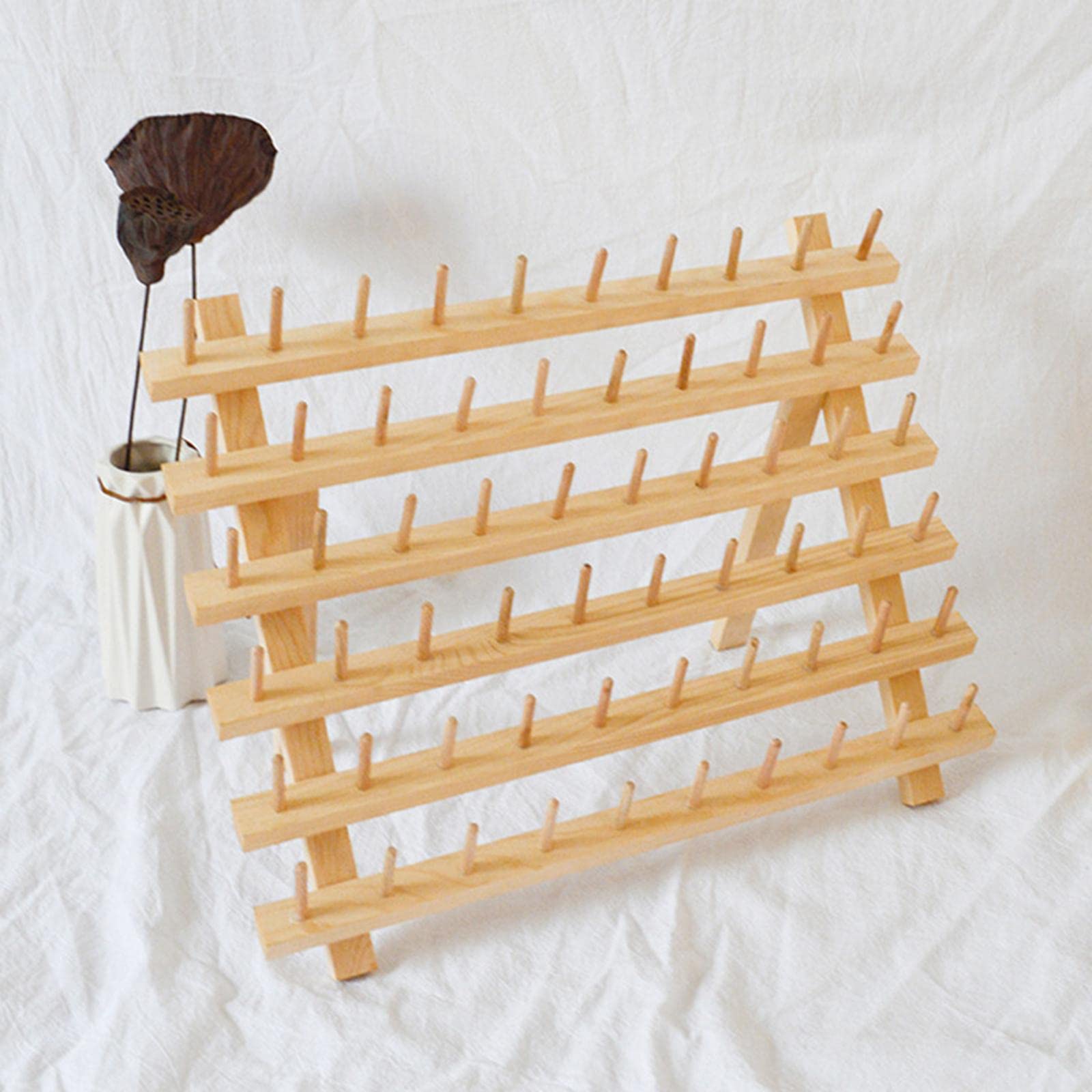 Caja de Pared para de Coser, Organizador Y Estante de Almacenamiento para Bordado Y Pasatiempos Creativos, 60 Bobina, 40x34cm