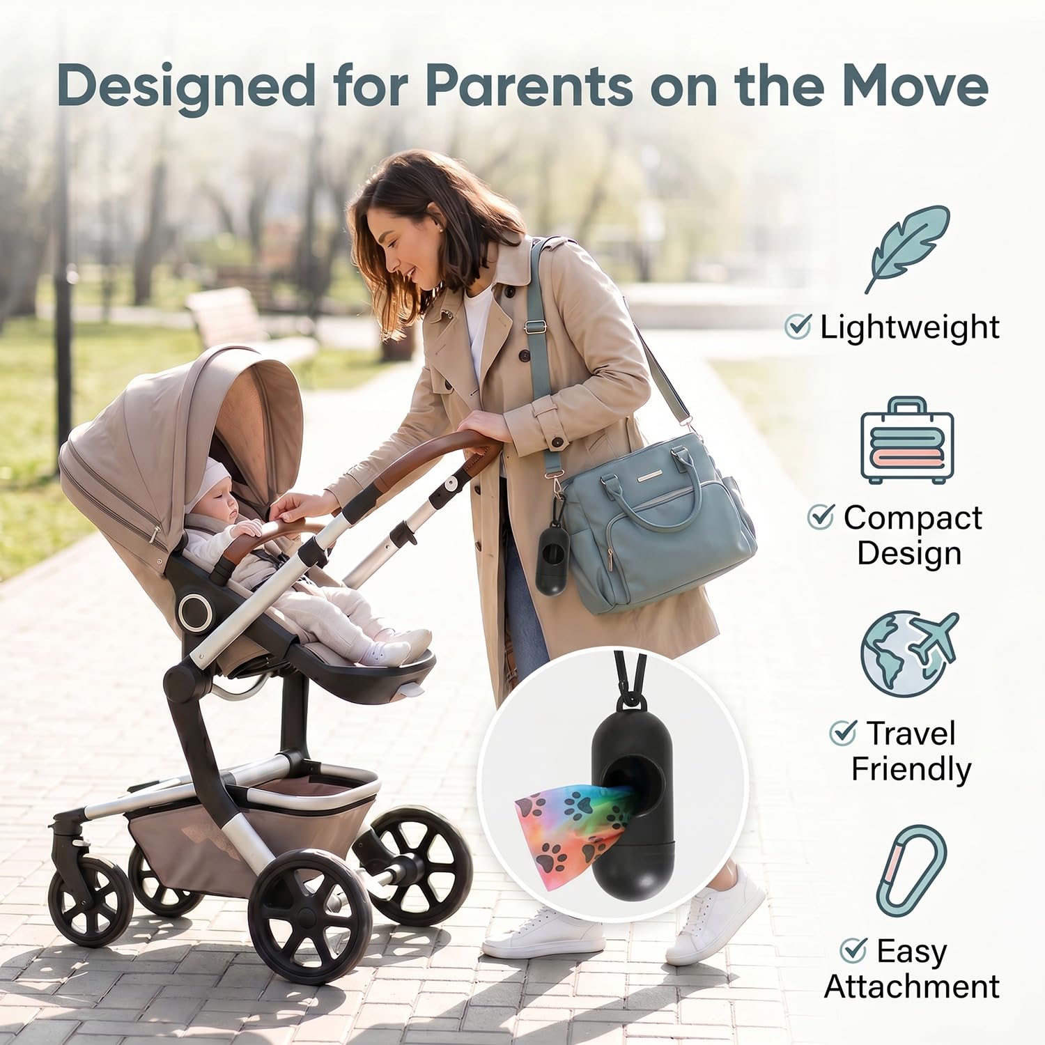 ZURATO Baby Diaper Disposable Bags with Dispenser, Waste Bags, Convenient and Quick Diaper Disposal, Unscented Leak & Odors Proof Diaper Trash Bags for Newborn Diapers (12 Roll + 1 Case) 1