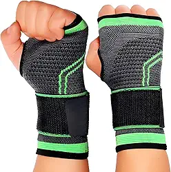 Munhequeira Ortopédica de Compressão Ajustável – Suporte para Tendinite, DOR no Punho, Síndrome do Túnel do Carpo, Esportes e Musculação – Bilateral, Unissex, Fecho em Velcro – UrbanSkullShop (2)