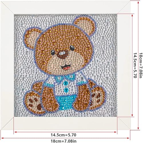 Miniatura 7 de 4 kits de imágenes de diamantes para niños, kits de decoración para niños de 6 a 8 a 10 a 12 años, para niños y niñas, kit de pintura de gemas para