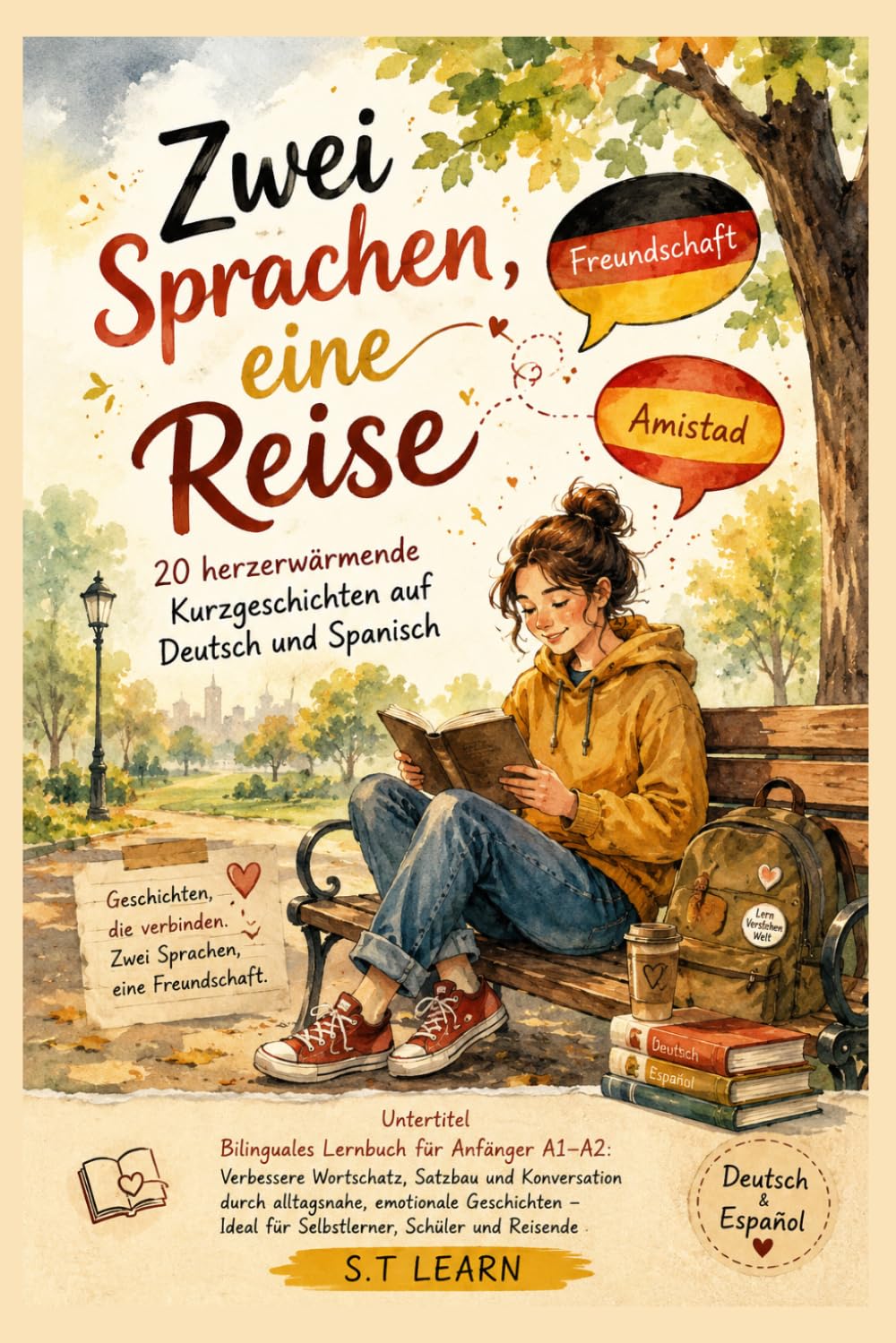 Zwei Sprachen, eine Reise – 20 herzerwärmende Kurzgeschichten auf Deutsch und Spanisch: Bilinguales Lernbuch für Anfänger A1–A2: Verbessere Wortschatz, Satzbau und Konversation durch alltagsnahe