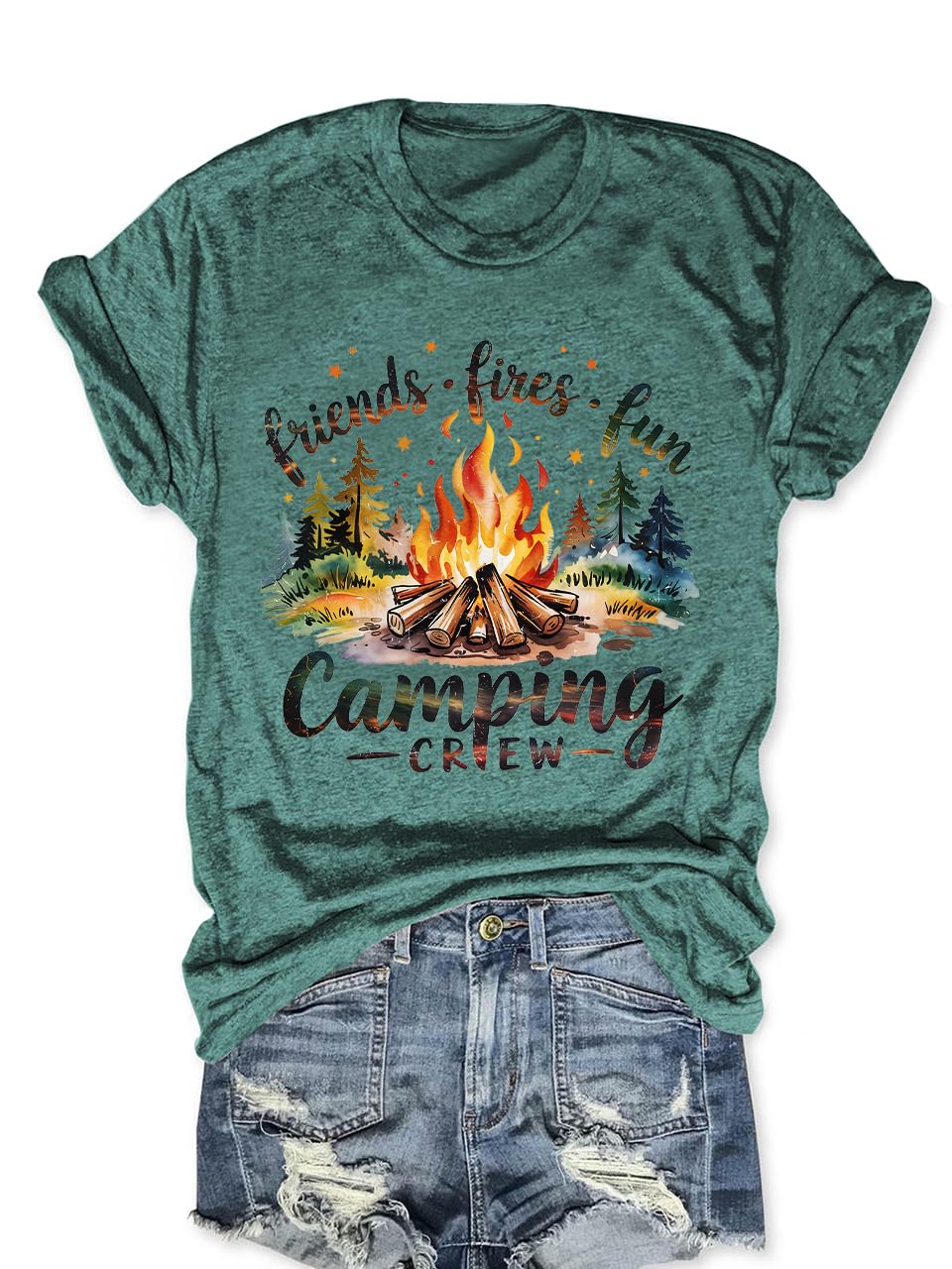 Hiking Shirts Women Vintage Camp Tshirt Funny Nature Outdoor Adventure Camping Graphic T Shirt Short Sleeve Tops