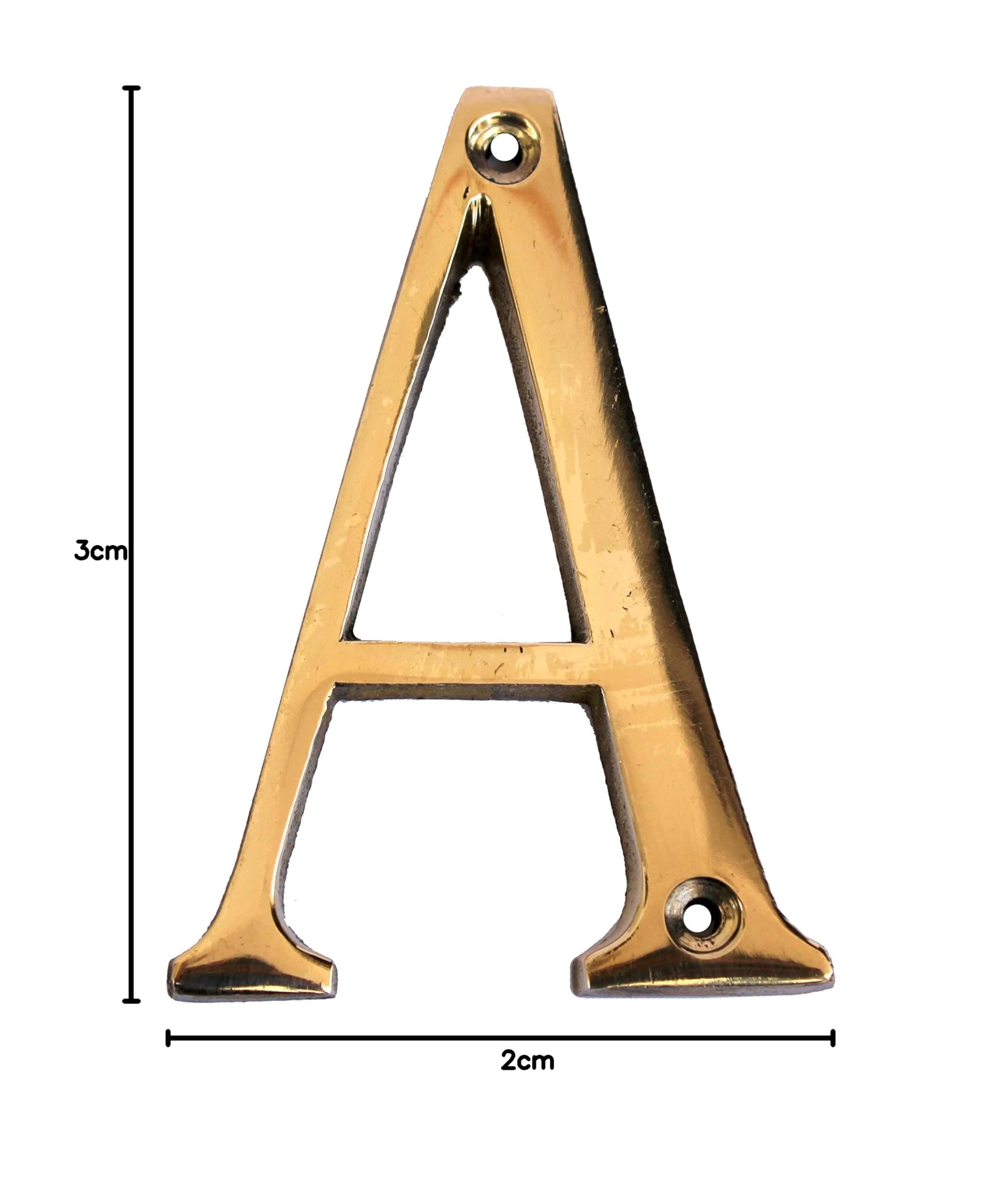eSplanade - Brass House Hotel Door Name Alphabets - Wall Door Plaque Letter Alphabet - 3" Inches - Golden ("A" Alphabet) — Amazon image 7