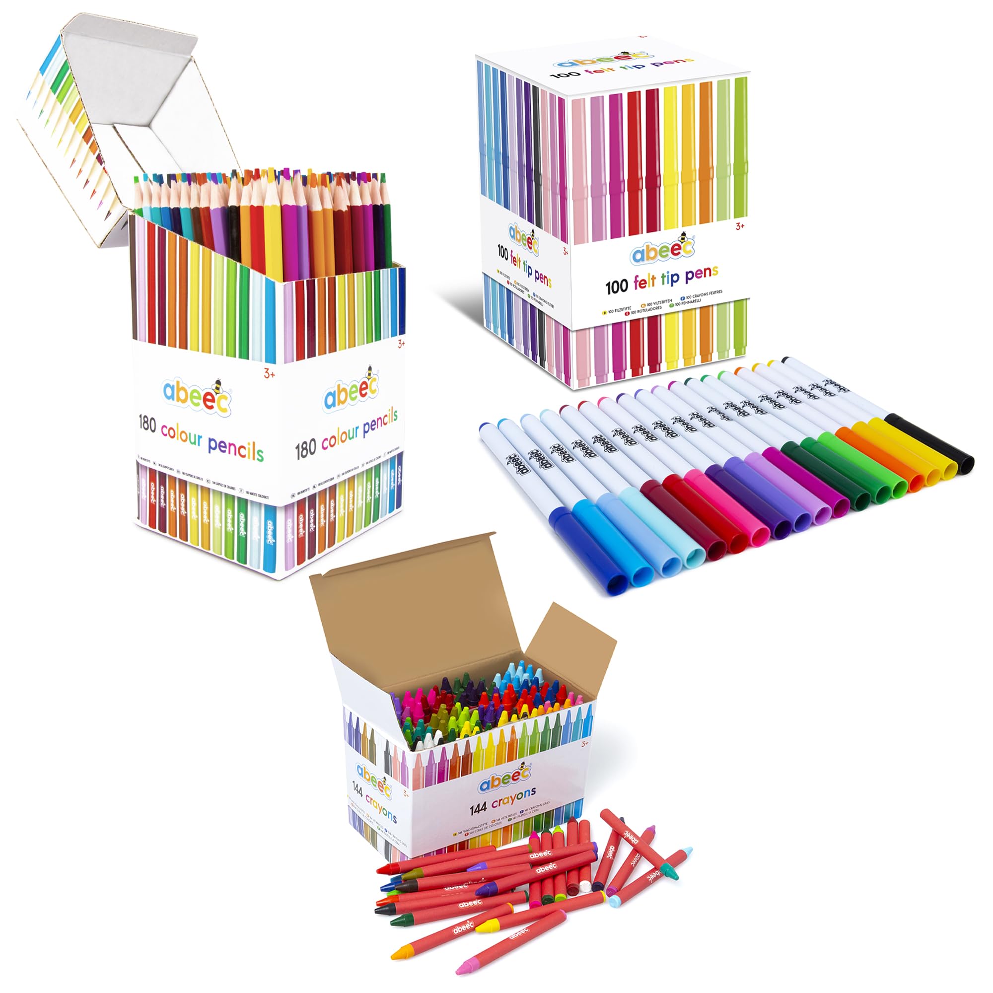 Sponsored Ad – Ultimate Arts & Crafts Bundle – 100 Felt Tip Pens, 144 Wax Crayons, and 180 Colouring Pencils – Perfect for Kids' Colouring, Drawing, and Creative Activities