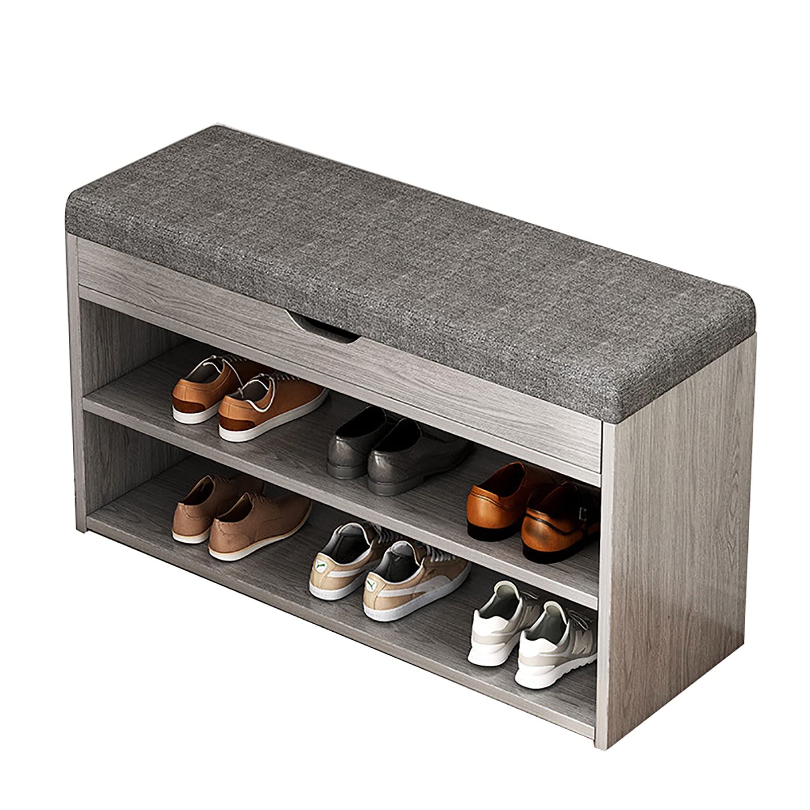 Meuble à chaussures architectural de 60 cm avec assise ergonomique