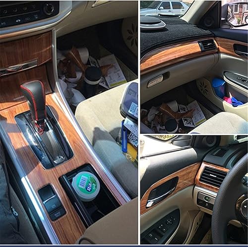 Miniatura 9 de Papel de contacto autoadhesivo con textura de vinilo de grano de madera de alto brillo, para decoración interior de automóvil, calcomanías de estilo