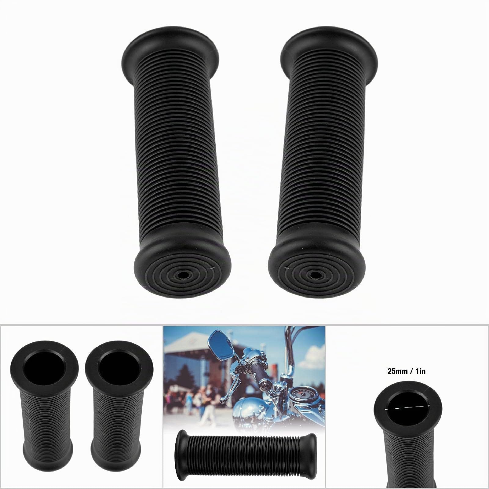 Coppia di manopole per moto da 2,5 cm, 25 mm, universale, 28 mm, per la maggior parte delle moto