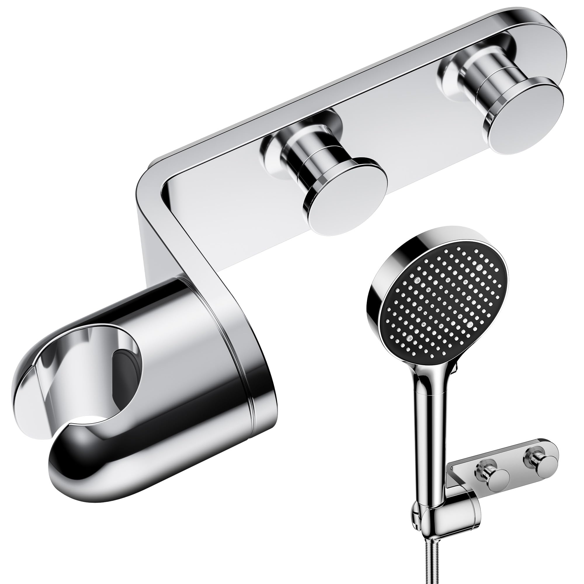 Magichome No Drill Shower Head Holder, Strong Self-Adhesive Handheld Shower Bracket for Bathroom