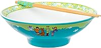 Vista 228 de Silver Buffalo The Powerpuff Girls Girl Power Featuring Blossom, Bubbles, and Buttercup Ceramic Ramen Noodle Rice Bowl with Chopsticks, Microwave