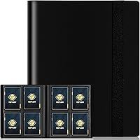 Vista 8 de Carpeta de tarjetas de 4 bolsillos para 160 fundas, carpeta de tarjetas Ablum para colección de tarjetas intercambiables para tarjetas deportivas