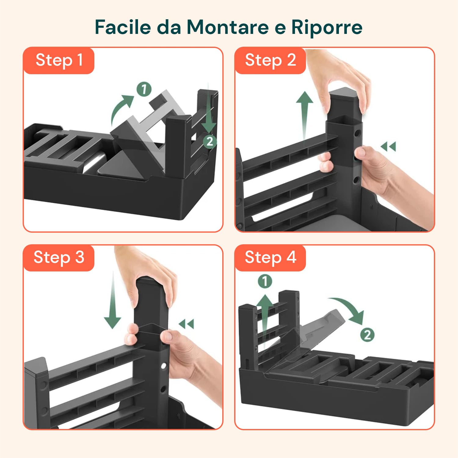 WINTEM Ciotole per Cani Rialzate e Regolabili in Altezza - Set 2 in 1: Ciotola Acqua Antigoccia 1,1L con Disco Galleggiante e Ciotola Cibo in Acciaio Inox - Supporto Antiscivolo per tutti i Cani