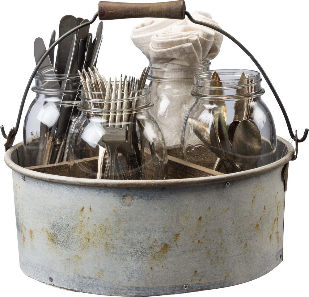 Primitives by Kathy Caddy - Farmhouse Style Distressed Metal Organizer