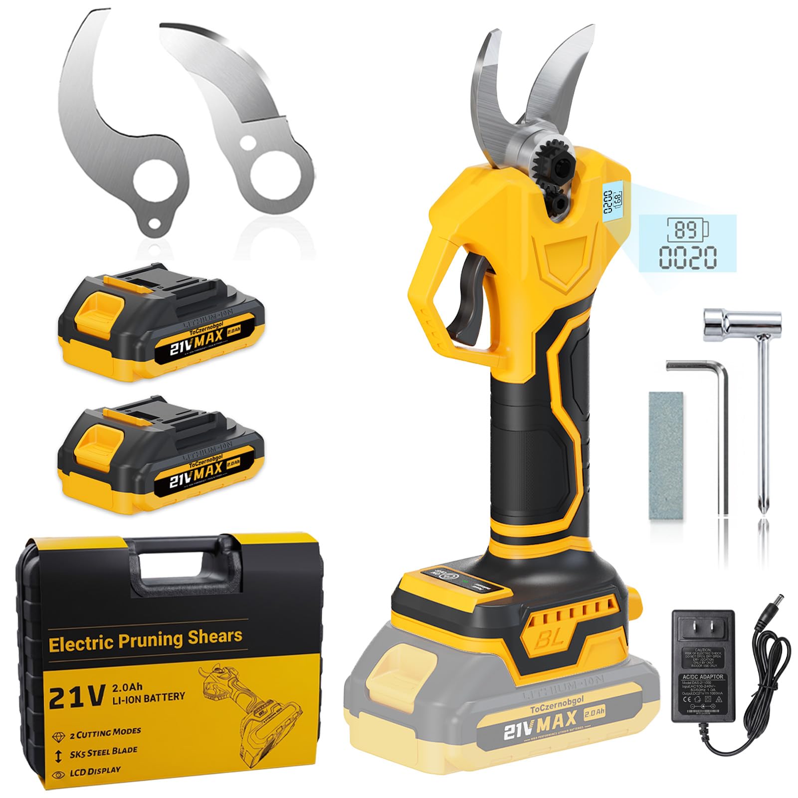 Cordless Pruning Shears, 2.2" Inch Opening Electric Shears,2×2.0Ah Battery