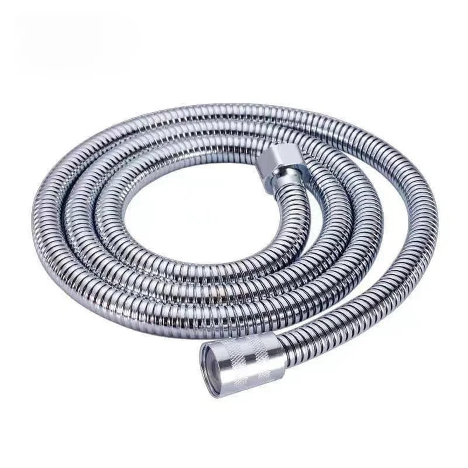 Luoaxinn Silver Stainless Steel Corrugated Pipe Shower Hose 1.5/2M Black/ Flexible Stainless Steel Long Bathroom Pipe Extension Accessories(,1.5M)
