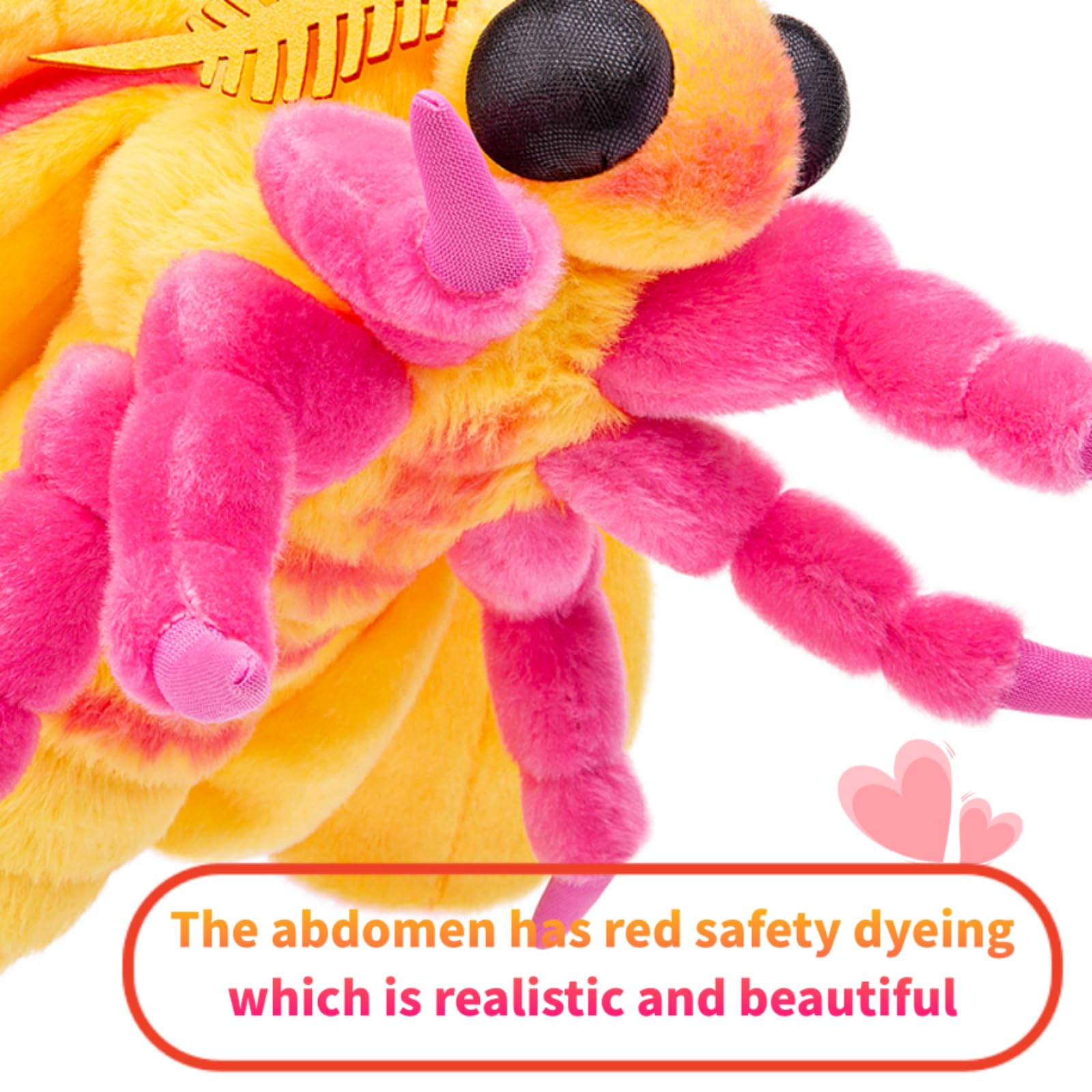 FRANKIEZHOU Dead Leaf Moth Plush Toy - 15 Inch Realistic Stuffed Animal For Home Decor & Gifts