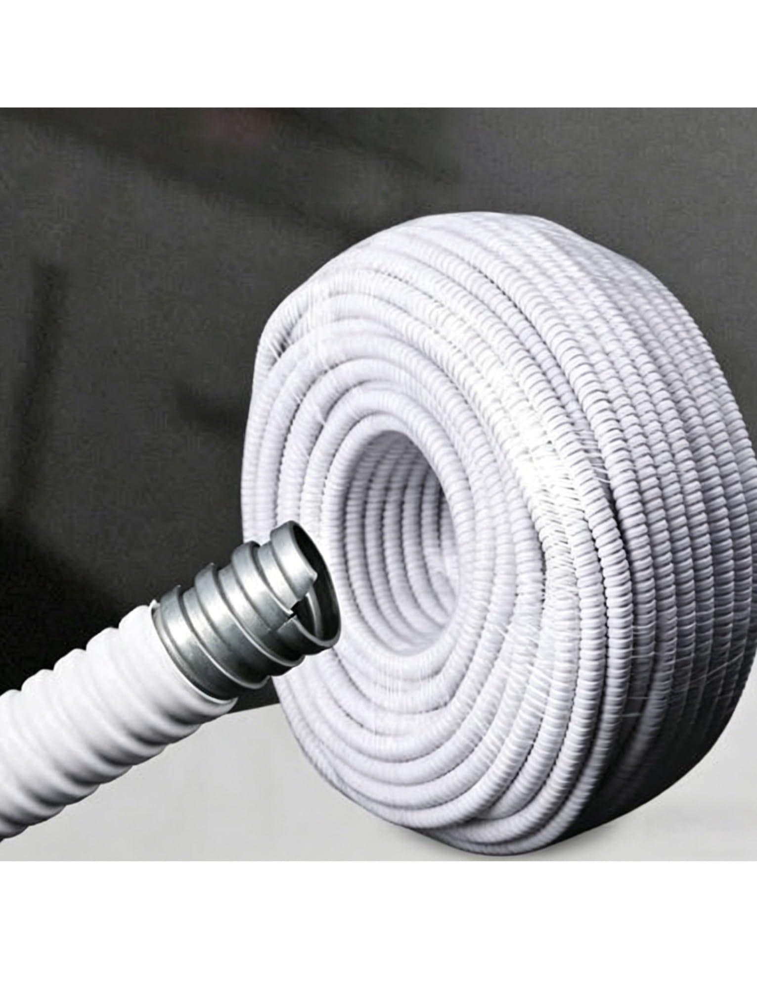 Conducto flexible de metal recubierto de PVC, manguera de protección de alambre eléctrico corrugado, tubo resistente al fuego para cableado de interiores y exteriores