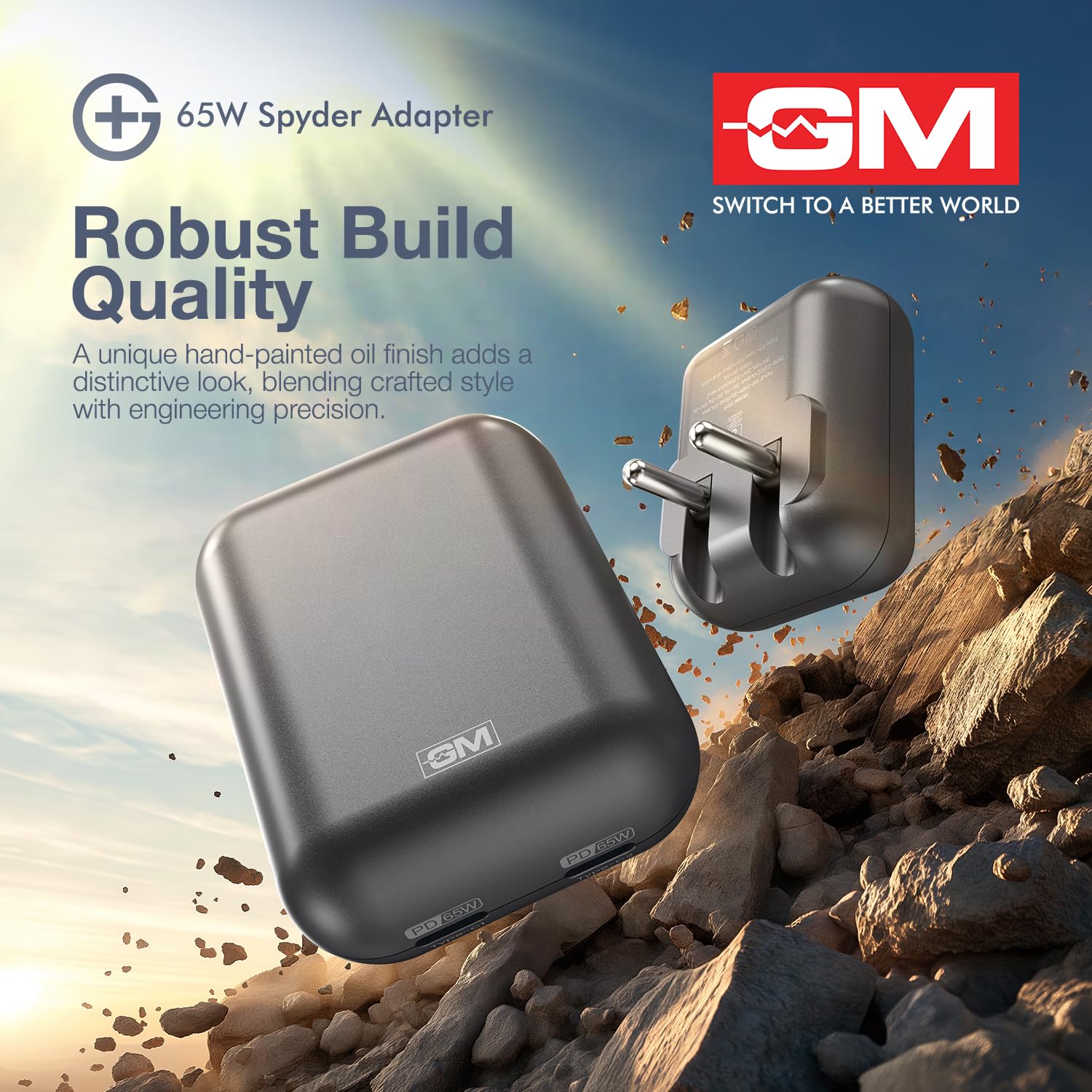 GM G+ 65W Spyder GaN Charger - Fast Charging -9