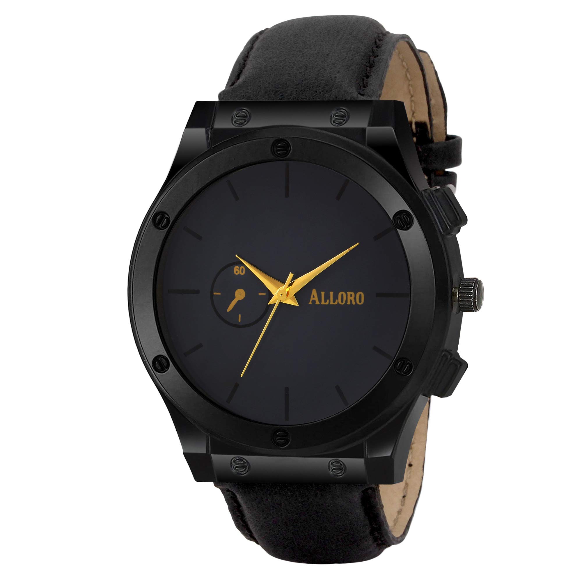 Alloro Analogue Mens Watch(Black Dial Black Colored Strap) (B08TC8Y9HM) Amazon Price History, Amazon Price Tracker
