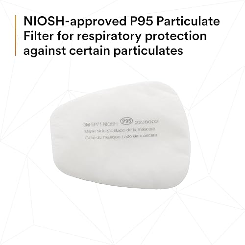 Miniatura 4 de 3M Filtro de respirador de repuesto 5P71 5 pares P95 debe utilizarse con respiradores 3M 5000 o cartuchos 3M 6000 Series