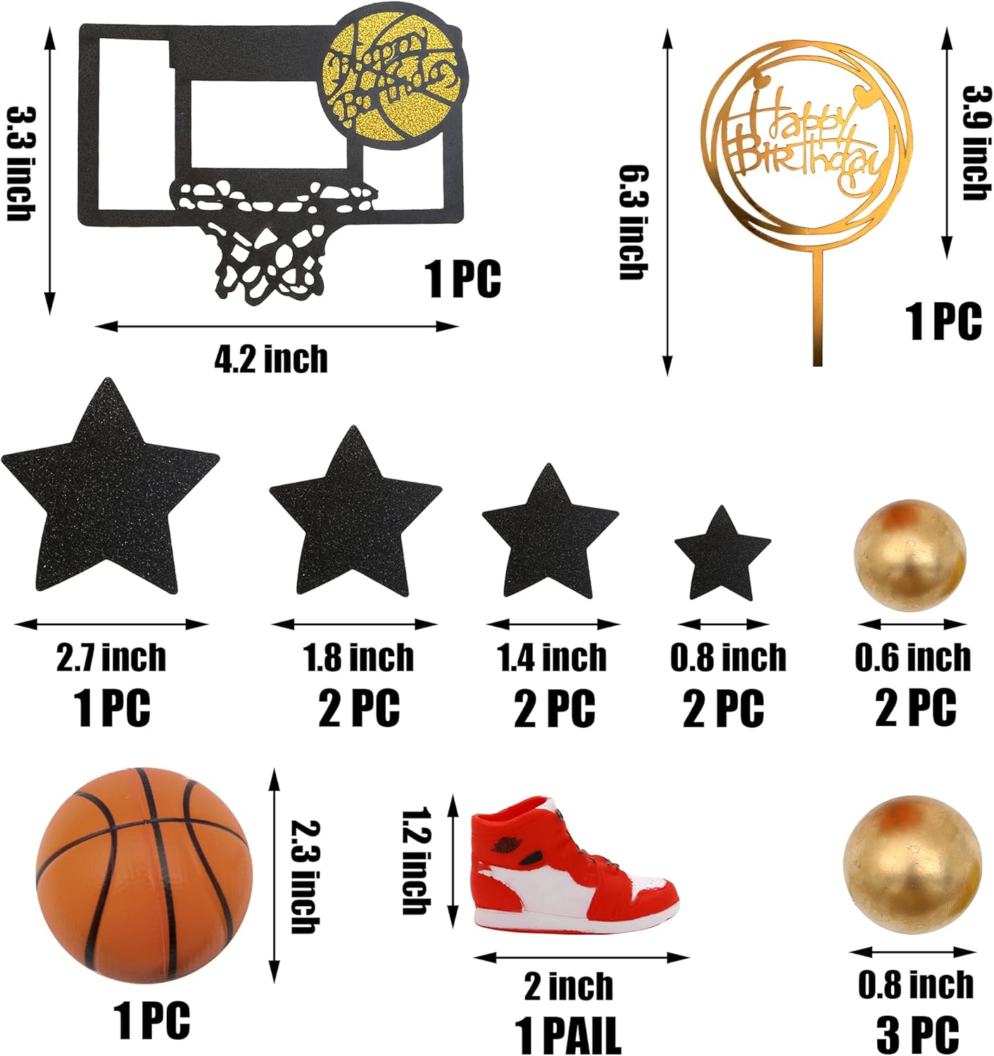 16 PCS Basketball Cake Toppers Basketball Theme Cake Turkey Ubuy