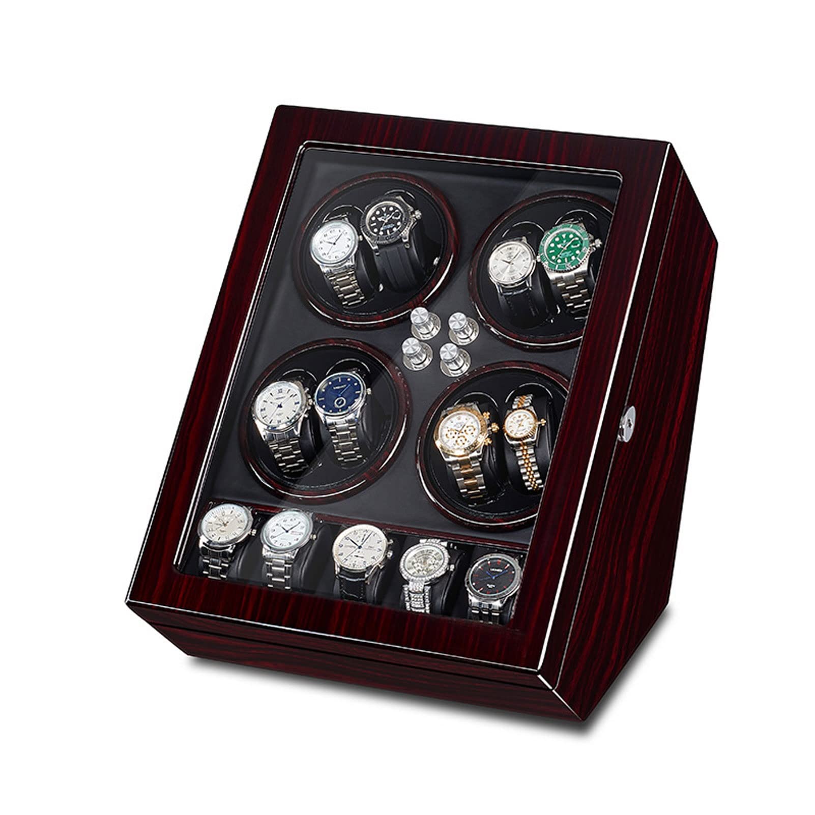 CGCSYZ 8+5 Watch Winder For Men's And Women's Automatic Watch With 5 Rotation Mode Japanese Silent Motors Automatic Watches Winding Box (E 8+5)