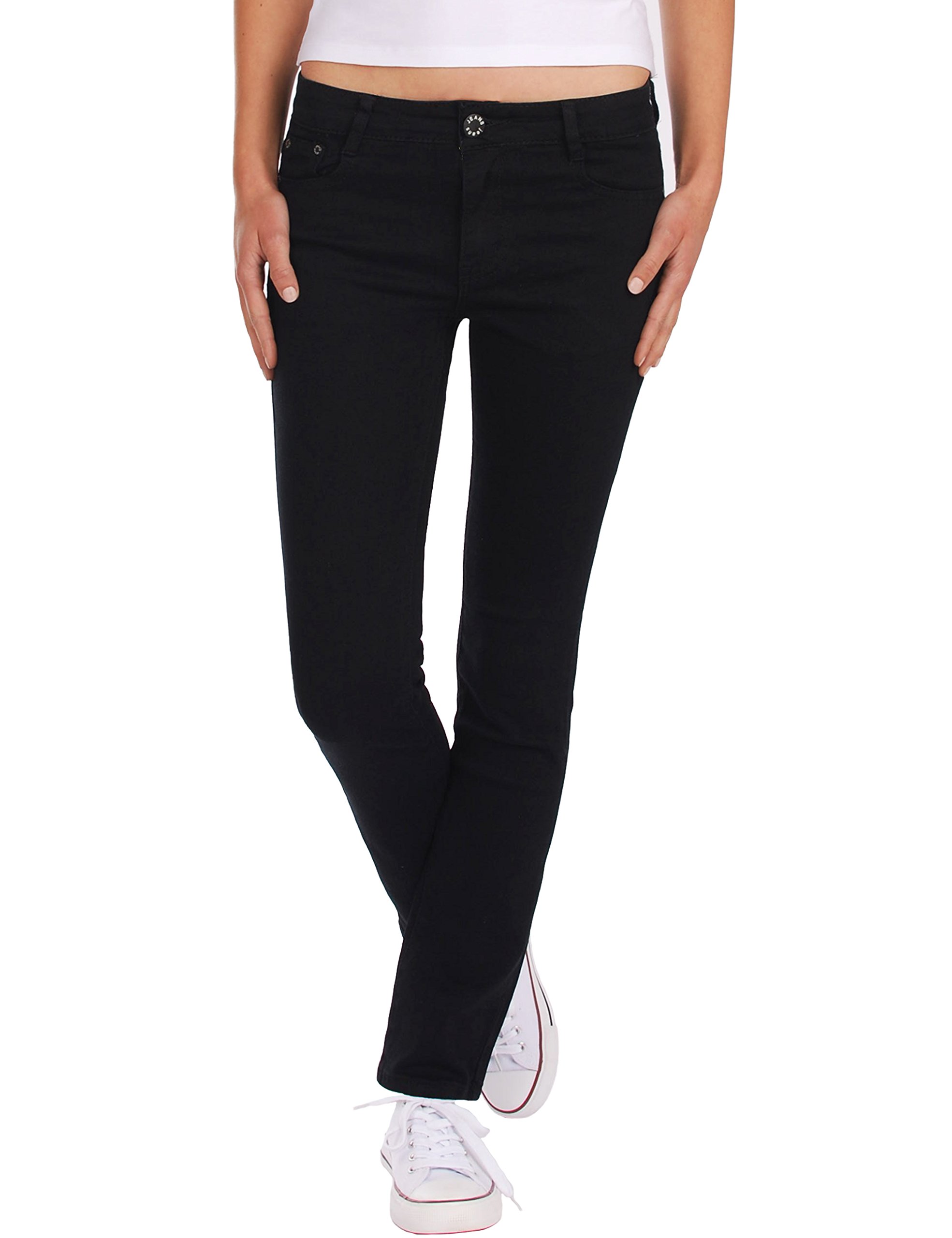 Fraternel Damen Jeans Hose gerade normaler Bund