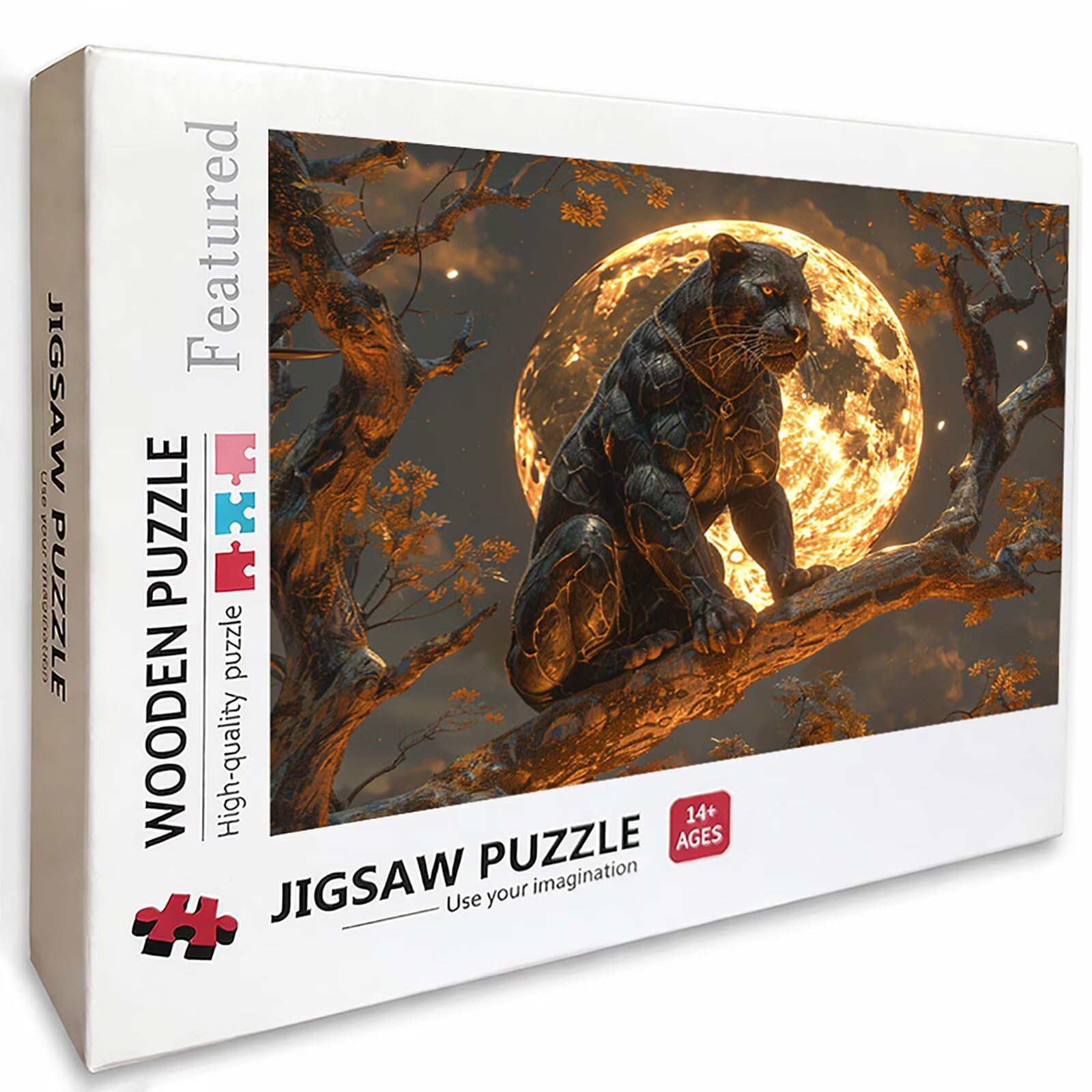 Puzzle 2000 elementów dla dorosłych, księżyc, drewniane puzzle, 99 x 70 cm, dla mężczyzn, kobiet, starszych seniorów, części ściśle do siebie pasują, dekompresja, dekoracja ścienna, prezenty dla