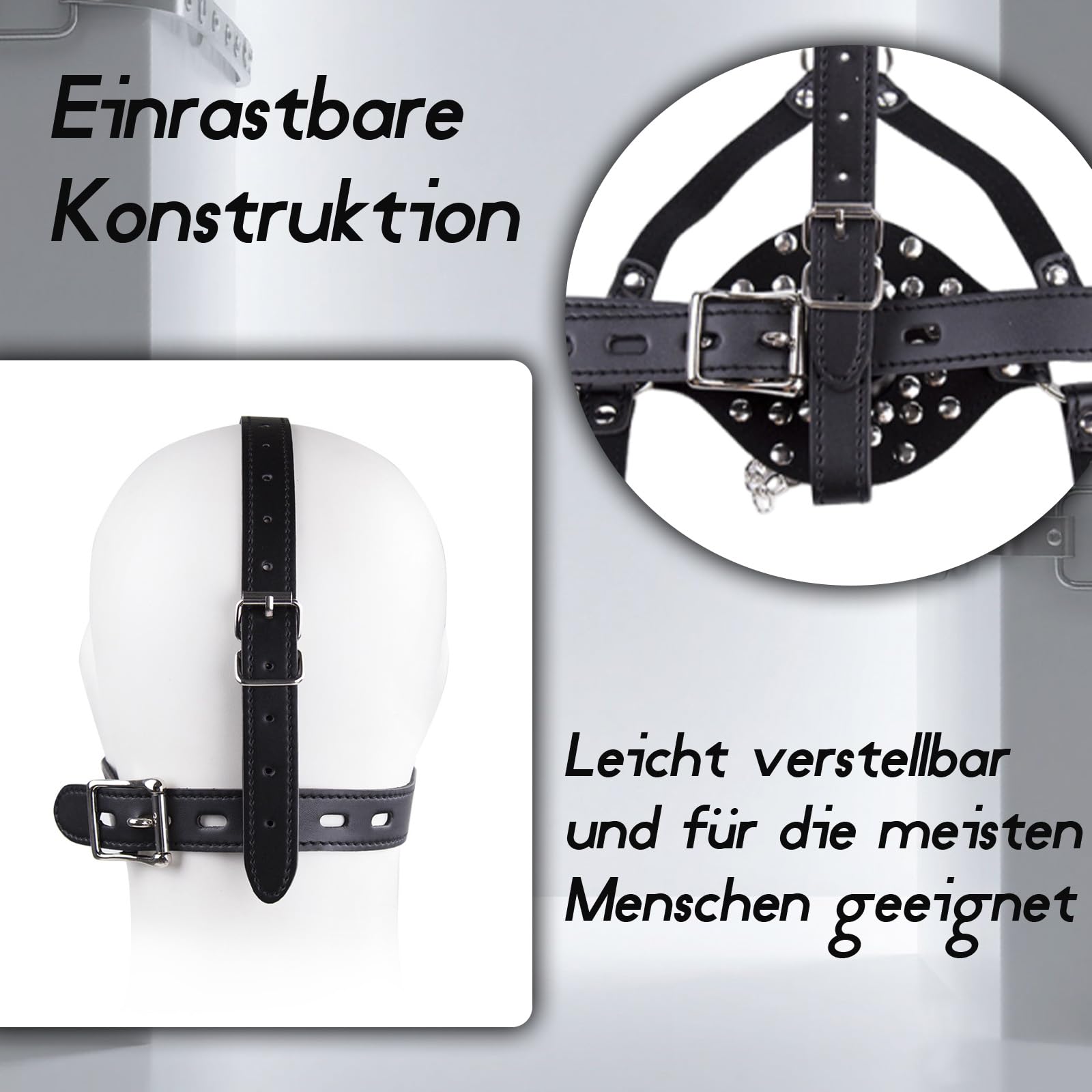 Bâillon Sex SM Femme Bâillon Bouche Large pour Bondage avec Entonnoir avec Harnais de Tête Retenues Bouche Réglable en Cuir pour Femmes avec Urinoir Torture Sexe Extrême Esclave Outil