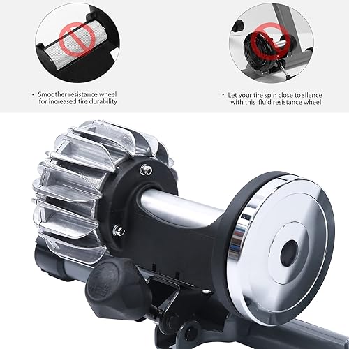 Miniatura 4 de Sportneer Soporte de entrenamiento para bicicleta de interior para montar en interiores ciclismo ejercicio estacionario con rueda de reducción de