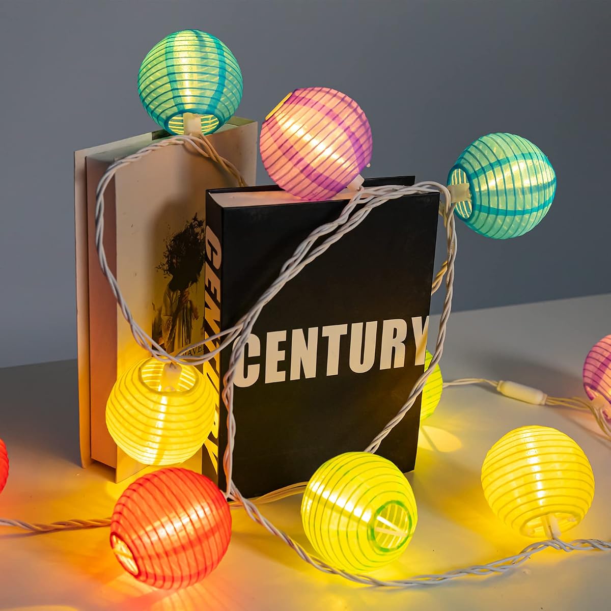 Vigdur Multicolor Lantern String Lights - 10 LED Waterproof Indoor Outdoor