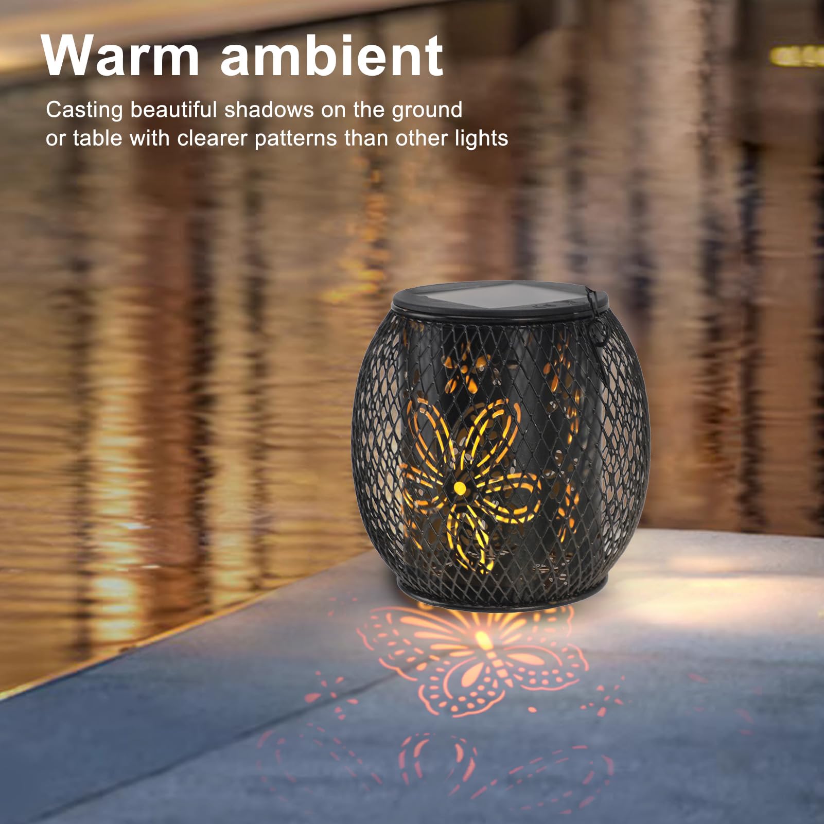 SUNGOOYUE Lampada da Giardino Solare Bagliore Caldo Ambientale