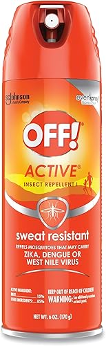 Repelente de insectos activo, resistente al sudor, 6 onzas (paquete de 12)